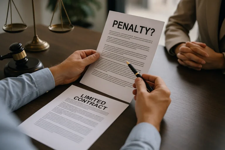 Is there a penalty for breaking a limited contract early